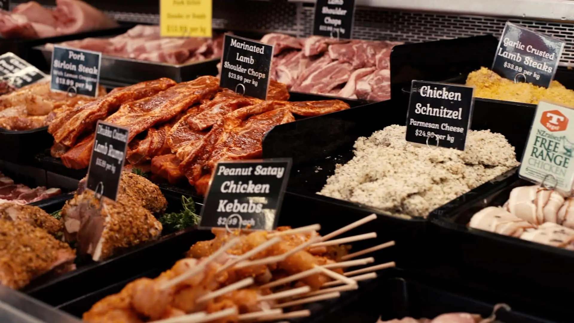 Selection of prepared meats